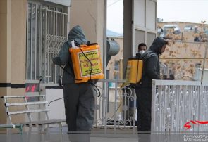 موکبداران اربعین داوطلبانه برای مقابله با کرونا شهر را ضدعفونی کردند