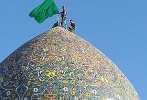 تعویض پرچم امامزاده حسن (ع) در کرج