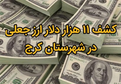 کشف بیش از ۱۱ هزار دلار ارز جعلی در کرج
