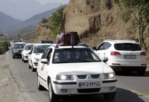 ترافیک سنگین در جاده کرج – چالوس