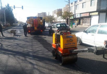 لکه‌گیری بلوار باغستان/ خط‌کشی ۳۰۰۰ متر از بلوار شهید شمس