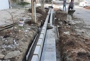 ۱۲۰۰ متر جدول‌گذاری در «شهرک بهاران» انجام شد